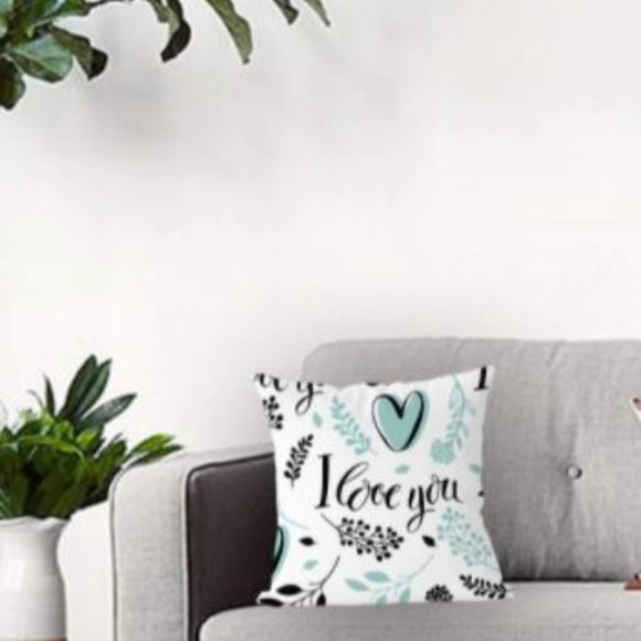 I love you throw pillow - Picture 2 of 4